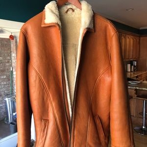 Grande Pieles Leather Shearling Coat